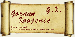 Gordan Kovjenić vizit kartica